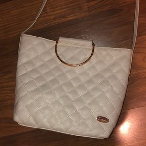 White quilted pattern shoulder bag & crossbody from Japan
